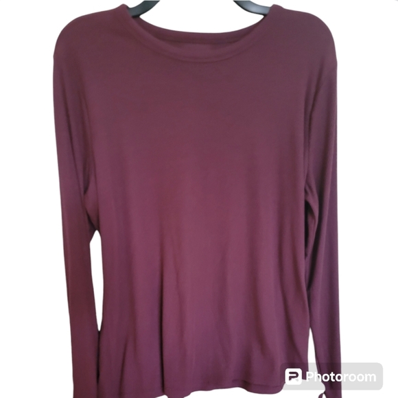 a.n.a Wine Red Long Sleeve Tee Size XXL - Picture 1 of 5